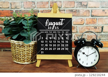 August 2025 annual monthly desk calendar for planning and management August 2025 annual monthly desk calendar for planning and management 129210244