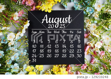 August 2025 annual monthly desk calendar for planning and management August 2025 annual monthly desk calendar for planning and management 129210248