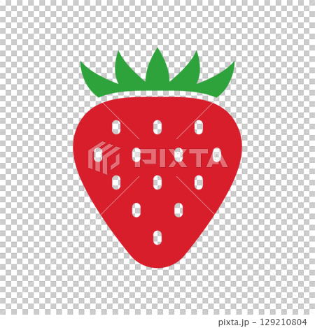 簡單的草莓圖標，代表水果的簡單圖標 129210804