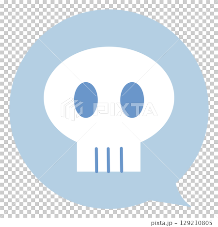 情緒表達語音泡沫頭骨無主線顏色向量插圖 情緒表達語音泡沫頭骨無主線顏色向量插圖 129210805