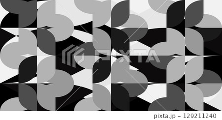 MONOCHROME ABSTRACT ALL OVER PRINT SEAMLESS PATTERN VECTOR ILLUSTRATION. Vector illustration 129211240
