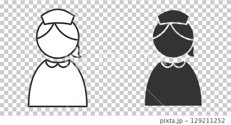 Nurse monochrome icon 129211252