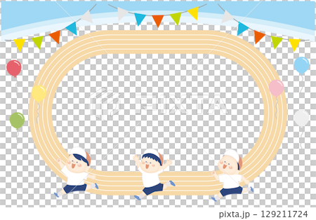 可愛的兒童運動會框架7 可愛的兒童運動會框架7 129211724