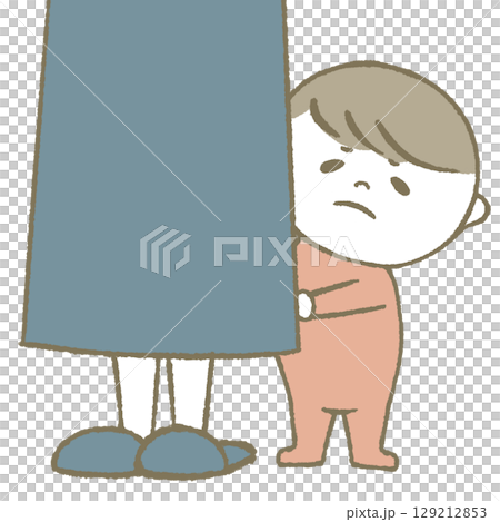 Hiding child, grumpy, pink Hiding child, grumpy, pink 129212853