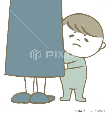 隠れる子供 水色 隠れる子供 水色 129212854