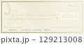 Blank Money Check. Financial document template for a government stimulus, relief, or tax refund payment. 129213008