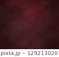 Red Lights Brick Wall. Spooky Halloween Background. 129213020