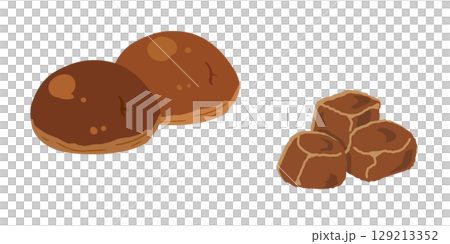 黑糖圓麵包與黑糖插圖集 129213352