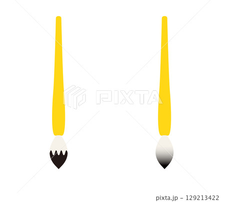 書道用の筆のイラスト 129213422