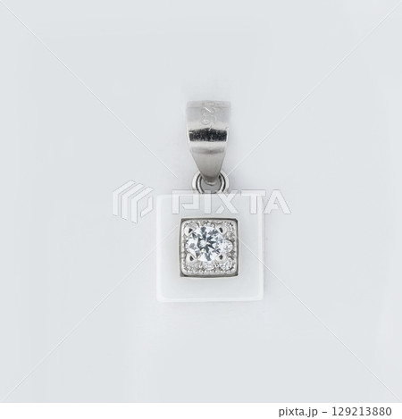 sterling silver jewelry. Silver women necklace with gems 925 129213880