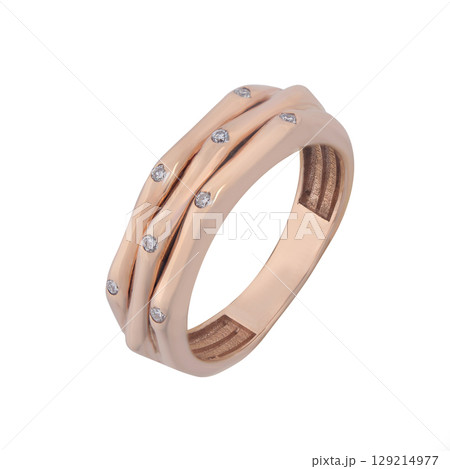 Jewelry wedding ring gold. Engagement golden ring isolated on white background Jewelry wedding ring gold. Engagement golden ring isolated on white background 129214977