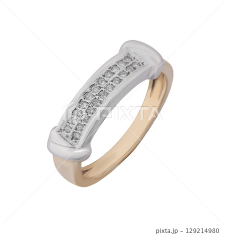 Jewelry wedding ring gold. Engagement golden ring isolated on white background Jewelry wedding ring gold. Engagement golden ring isolated on white background 129214980