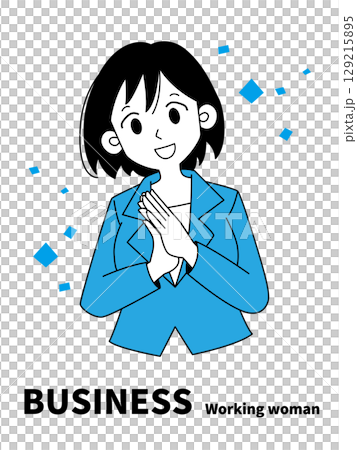 一個穿著西裝的女人在辦公室工作 一個穿著西裝的女人在辦公室工作 129215895