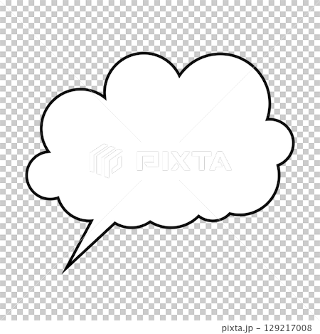 Simple speech bubble illustration - Fluffy 129217008