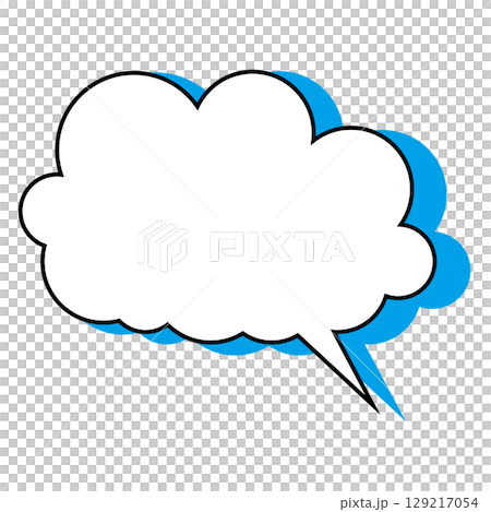 簡單的語音氣泡圖-蓬鬆 129217054