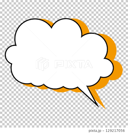 Simple speech bubble illustration - Fluffy Simple speech bubble illustration - Fluffy 129217056