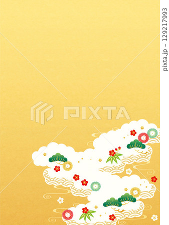 背景素材-お正月のイメージ5-1 129217993