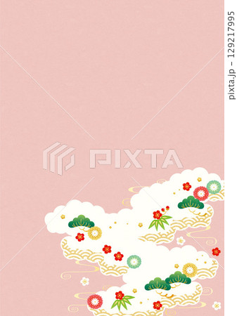 背景素材-お正月のイメージ5-2 129217995