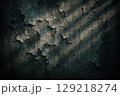 Cracked Concrete Wall with Peeling Paint and Shadows, Moody Atmospheric Background 129218274