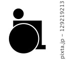 disabled wheelchair on white background 129219213