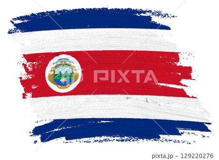 Costa Rica flag background paint splash brushstroke 129220276