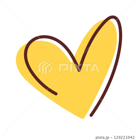 Yellow heart peace symbol design Yellow heart peace symbol design 129221042