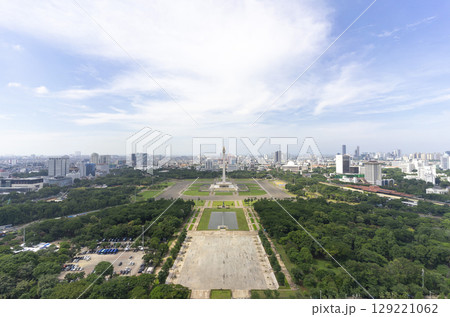 Landscape view of National Monument Merdeka Square from above in Jakarta, Indonesia 129221062