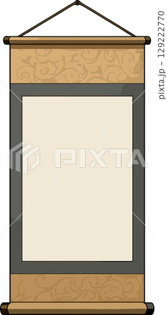 和風な掛け軸のイラスト 129222770