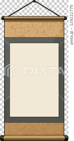 和風な掛け軸のイラスト 129222770