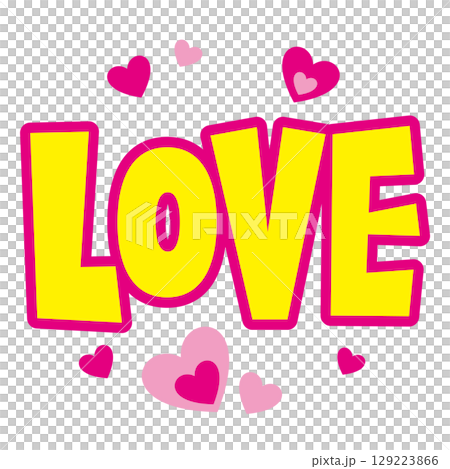 Lettering material for Oshikatsu fans / LOVE | Vector for idol support and fan service 129223866