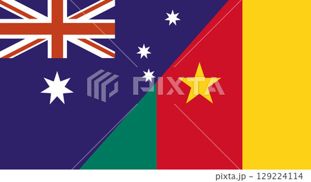 Flag of Australia and Cameroon. Two Flags Together Australian and Zambian flags 129224114