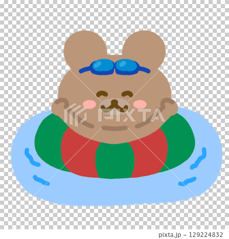 Bears playing in the sea and pool Bears playing in the sea and pool 129224832