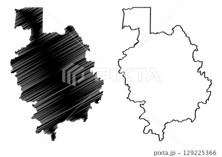 Pancas municipality (Espirito Santo state, Municipalities of Brazil, Federative Republic of Brazil) map vector illustration, scribble sketch Pancas map 129225366