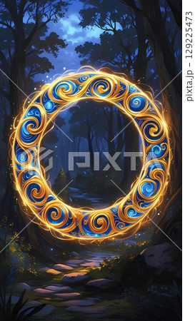 背景素材_魔法陣 129225473