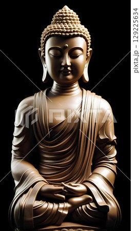 仏像 黒背景 129225634