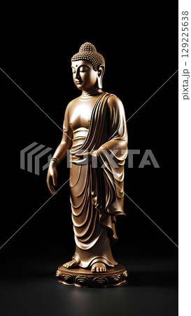 仏像 黒背景 129225638