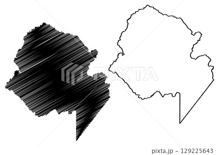 Iconha municipality (Espirito Santo state, Municipalities of Brazil, Federative Republic of Brazil) map vector illustration, scribble sketch Iconha map 129225643