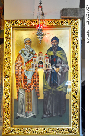 ギリシャ　テッサロニキ　聖デメトリオス教会　聖堂のイコン 129225927