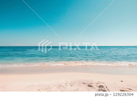 Clean beach, minimalistic, scenic view. Clean beach, minimalistic, scenic view. 129226304