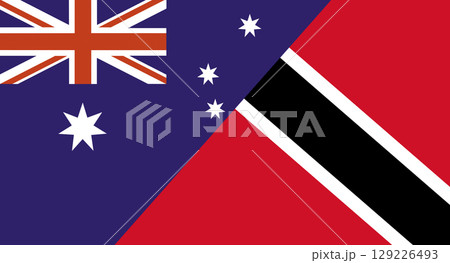 Flag of Australia and Trinidad and Tobago. Two Flags Together 129226493