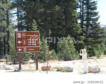 アメリカ合衆国 カリフォルニア州 シエラ・ネバダ山脈 ヨセミテ国立公園 レンバートドーム 駐車場 アメリカ合衆国 カリフォルニア州 シエラ・ネバダ山脈 ヨセミテ国立公園 レンバートドーム 駐車場 129226512