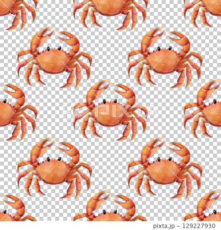 crabs seamless pattern 129227930