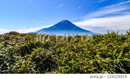 山梨県・夏の富士山（竜ヶ岳展望） 129228819
