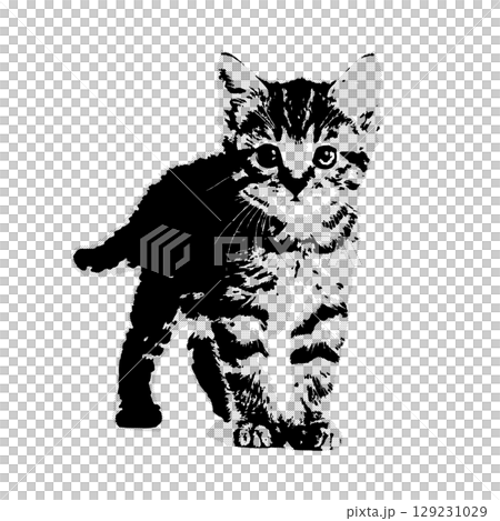 極簡貓咪插畫 | 簡單可愛的寵物剪影 129231029