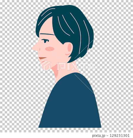 一名留著黑色短髮的男子的個人資料圖標 129231301