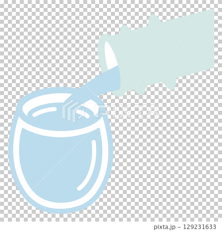 日本酒をグラスに注ぐイラスト2 129231633