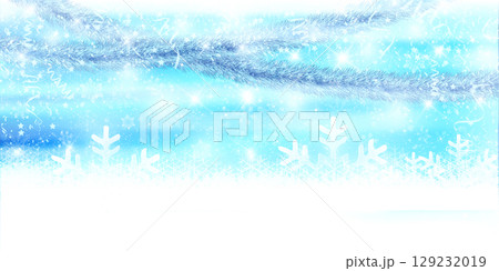 雪　クリスマス　冬　光　背景	 129232019