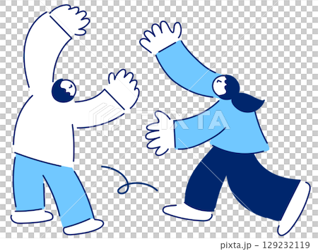 Stylish flat design character illustrations/illustrations Stylish flat design character illustrations/illustrations 129232119