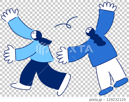 Stylish flat design character illustrations/illustrations Stylish flat design character illustrations/illustrations 129232120