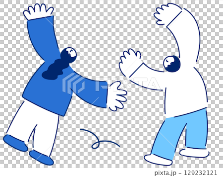 Stylish flat design character illustrations/illustrations 129232121